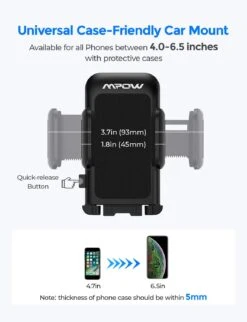 Mpow 033C Car Phone Holder -MPOW SHOP MPCA033CB 5