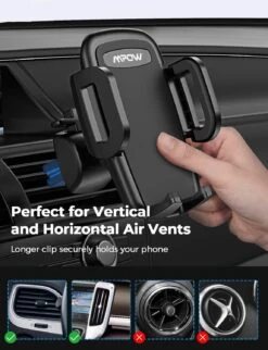 Mpow CA086B Universal Air Vent Car Phone Mount -MPOW SHOP MPCA086BB 7