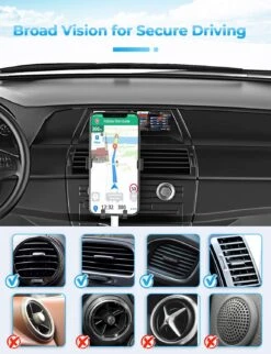 Mpow CA127B Gravity Car Phone Mount, Air Vent Phone Holder -MPOW SHOP MPCA127AB 7