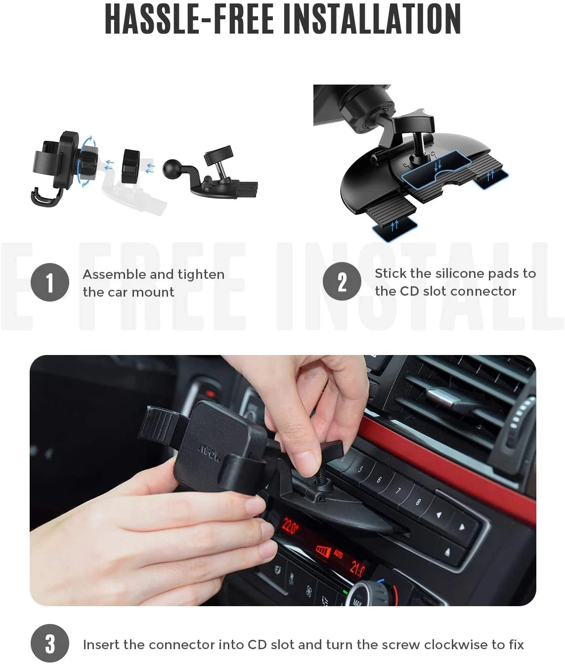 Mpow 135A CD Slot Phone Holder 7 Mpow 135A CD Slot Phone Holder - Image 5