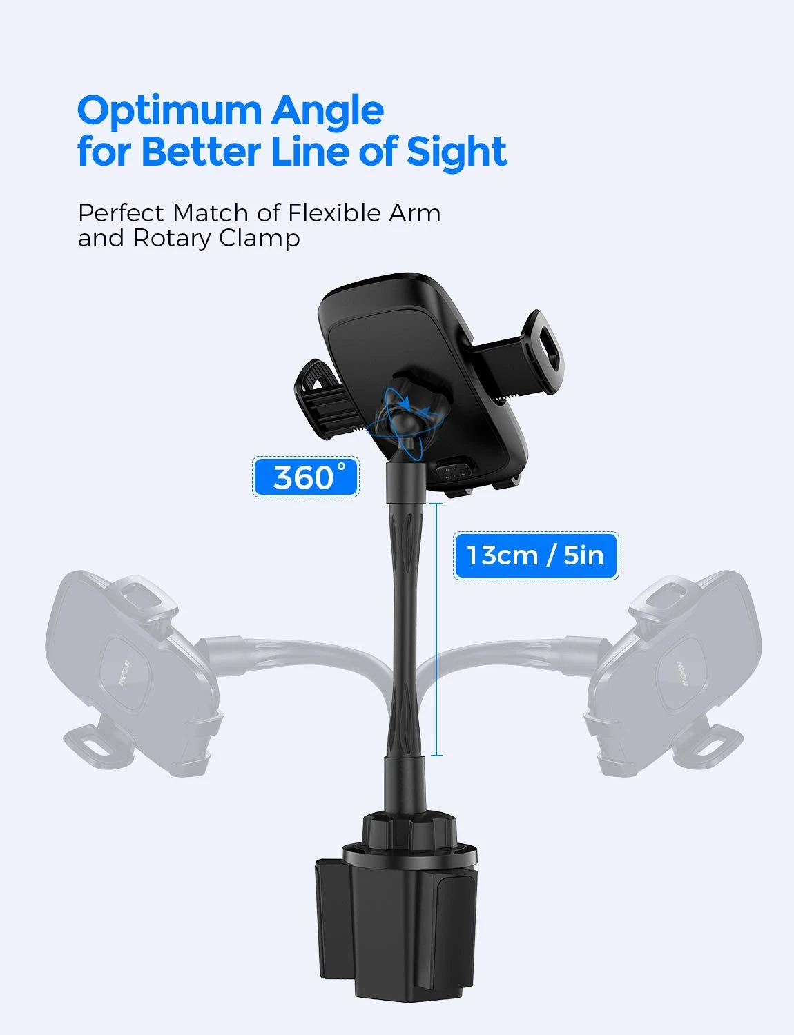 Mpow CA136A Cup Holder Phone Moun 5 Mpow CA136A Cup Holder Phone Moun - Image 3