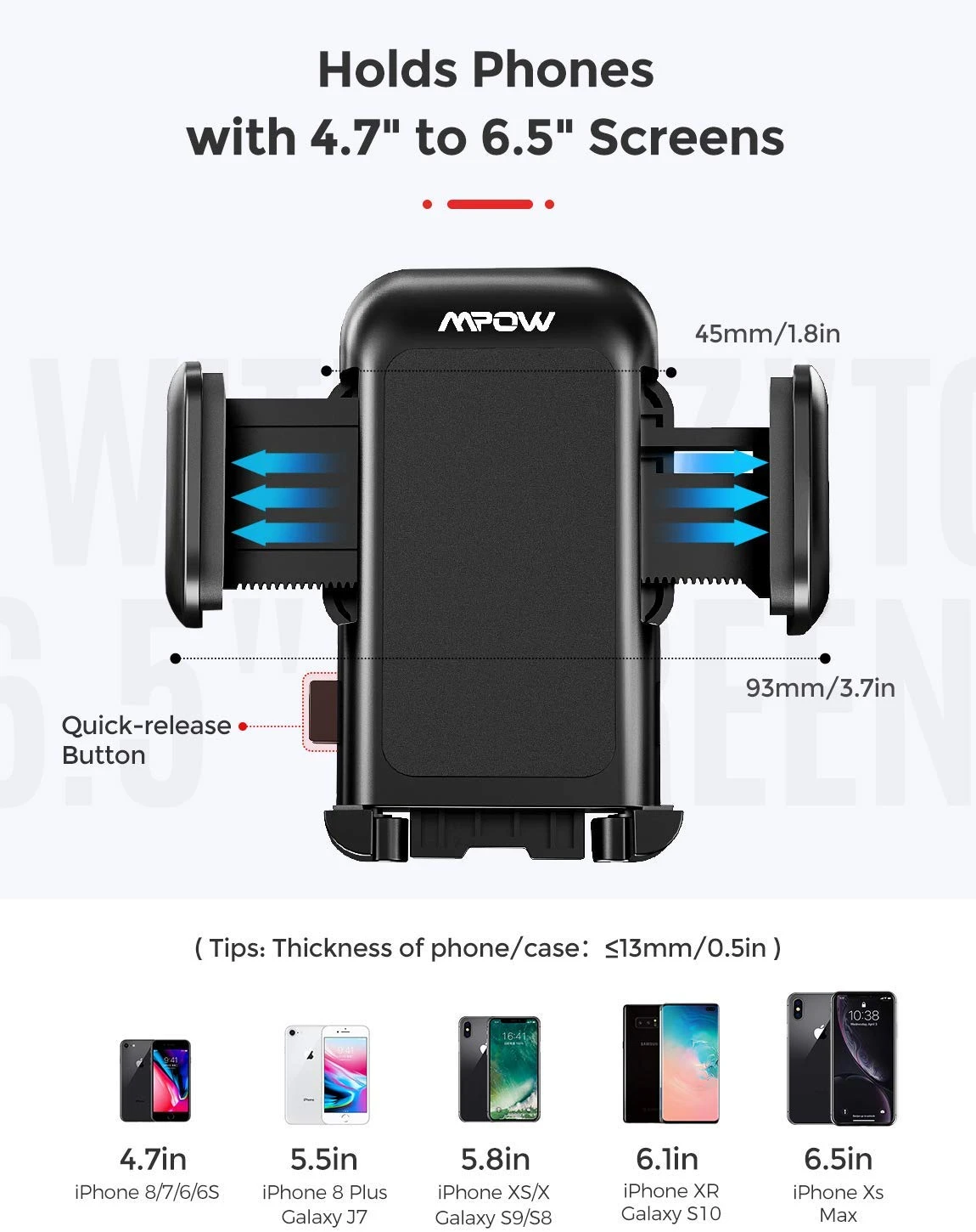 MPOW 139A Car Phone Mount Long Arm Dashboard & Windshield Car Phone Holder (tiktok) 8 MPOW 139A Car Phone Mount Long Arm Dashboard & Windshield Car Phone Holder (tiktok) - Image 6