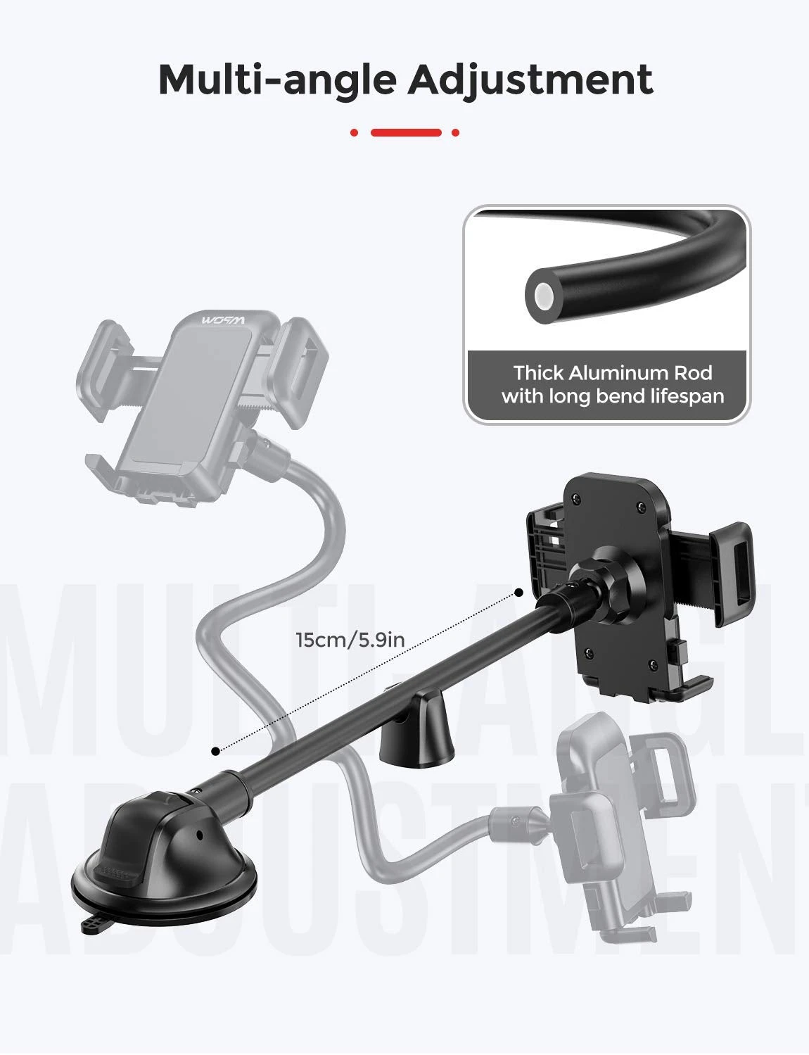 MPOW 139A Car Phone Mount Long Arm Dashboard & Windshield Car Phone Holder 9 MPOW 139A Car Phone Mount Long Arm Dashboard & Windshield Car Phone Holder - Image 7
