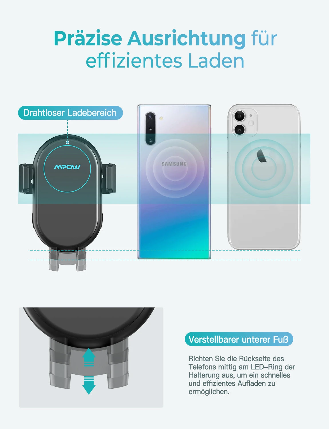 Mpow CA148CB Wireless Charge Mount 3 Mpow CA148CB Wireless Charge Mount - Image 2