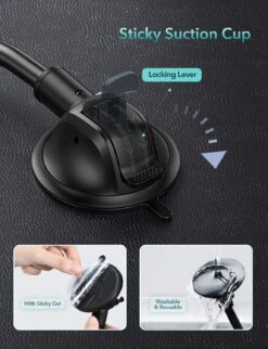 Mpow CA154A Dashboard Magnetic Phone Holder With Strong Suction Cup -MPOW SHOP MPCA154AB 2