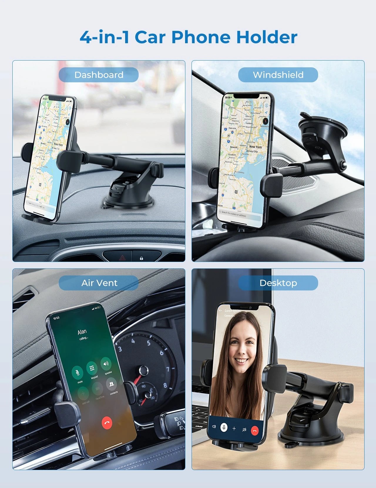 Mpow 155A Car Phone Mount For Dashboard Windshield Air Vent 10 Mpow 155A Car Phone Mount For Dashboard Windshield Air Vent - Image 8