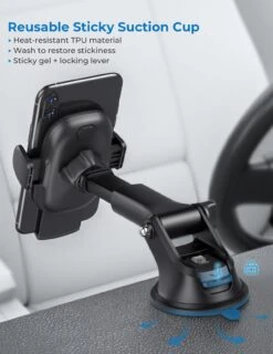 Mpow 155A Car Phone Mount For Dashboard Windshield Air Vent 11 Mpow 155A Car Phone Mount For Dashboard Windshield Air Vent -MPOW SHOP MPCA155AB A5 V01 201010