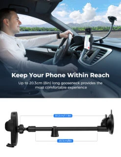 Mpow 159A Windshield Dashboard Car Phone Holder -MPOW SHOP MPCA159AB EN B01 200926