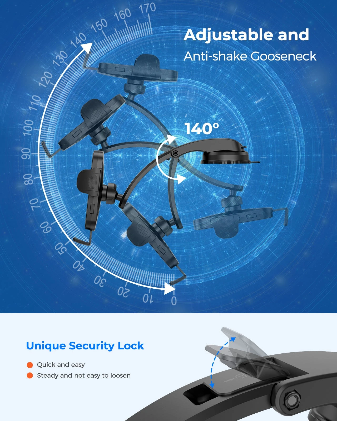 Mpow 162A Dashboard Car Phone Holder 7 Mpow 162A Dashboard Car Phone Holder - Image 5