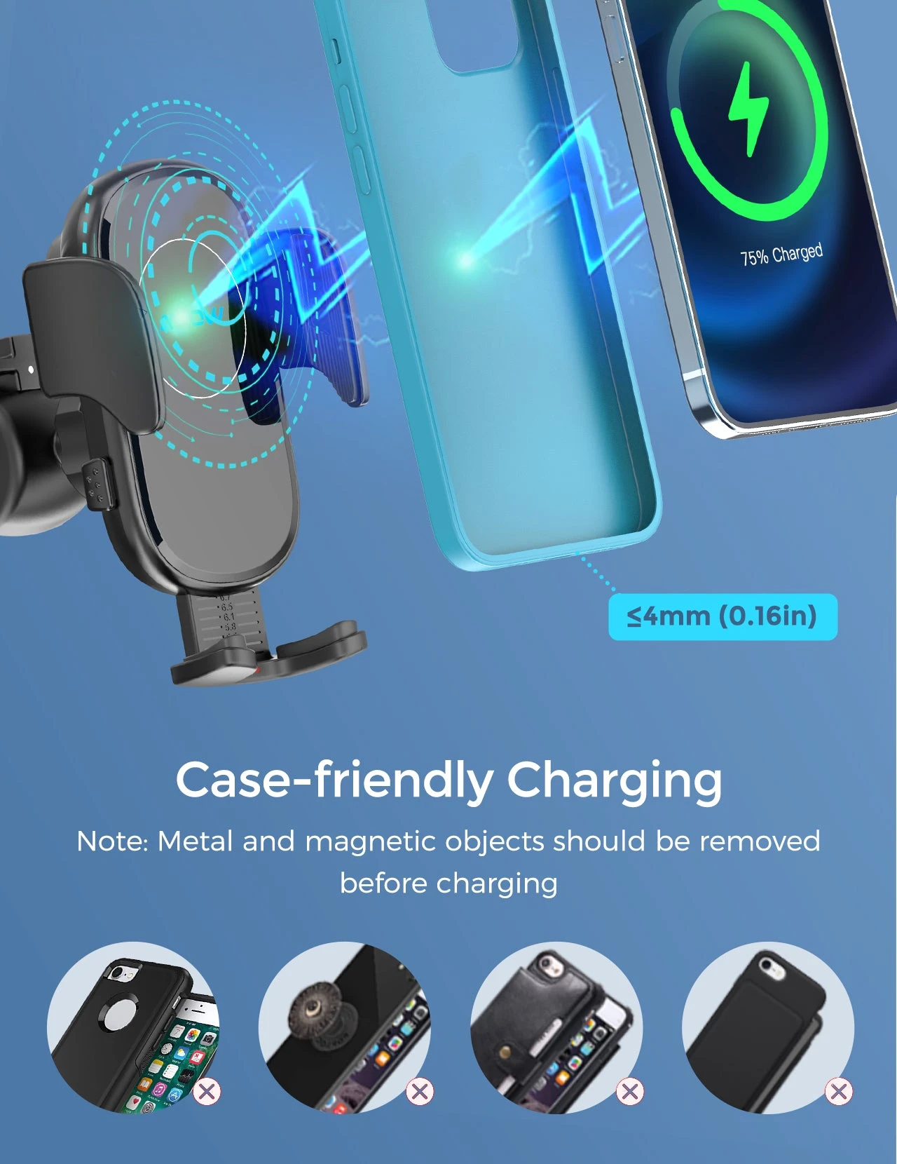 Mpow CA166A Wireless Car Charger 11 Mpow CA166A Wireless Car Charger - Image 9