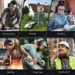 Mpow HP158A Noise Reduction Safety Ear Muffs, Upgraded, Adjustable, NRR 28dB -MPOW SHOP MPH158AB EN B4 V01 210207