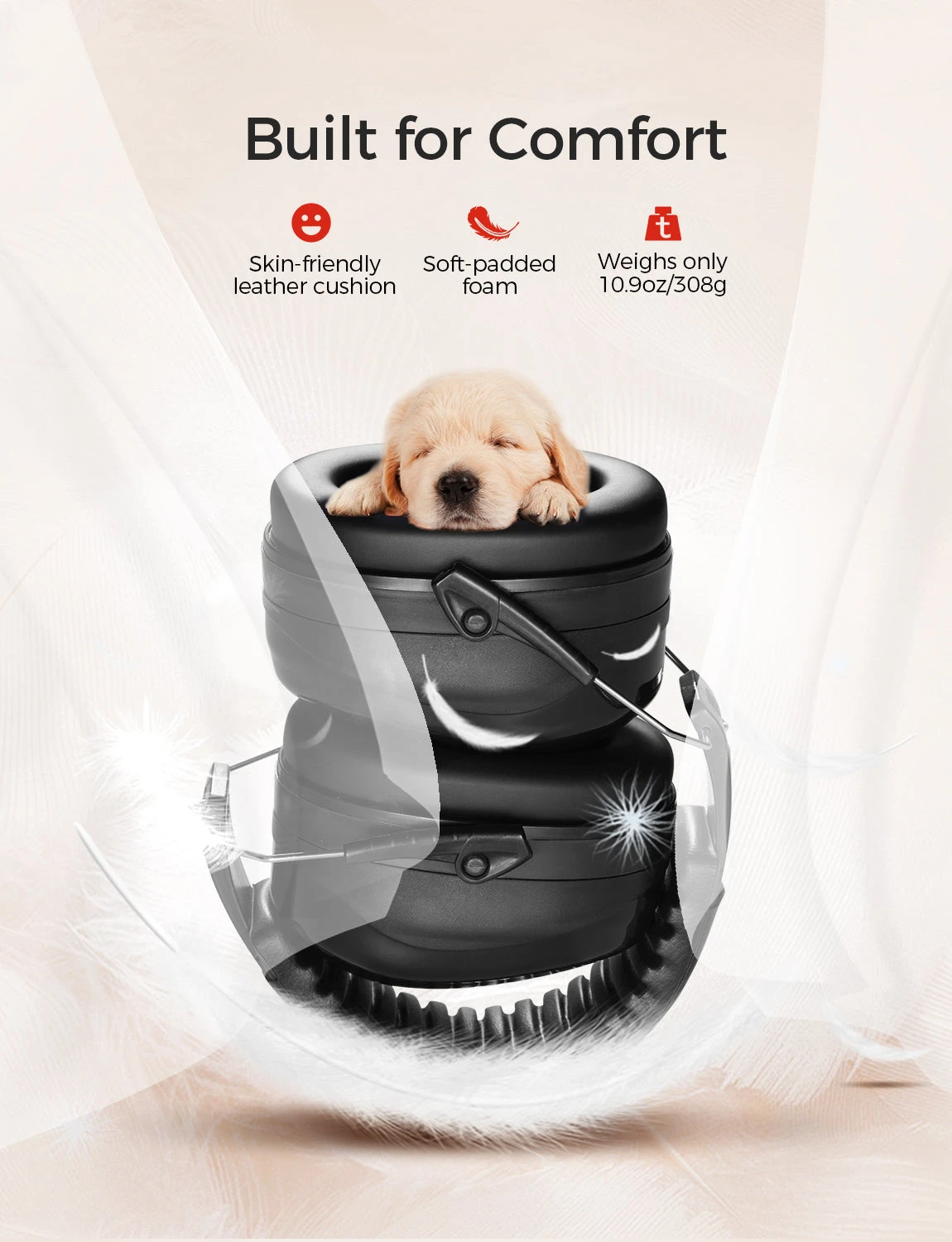 MPOW 035 HP056B Noise Reduction Safety Ear Muff With A Carrying Bag 5 MPOW 035 HP056B Noise Reduction Safety Ear Muff With A Carrying Bag - Image 3