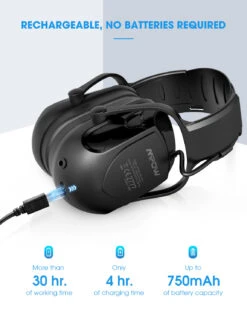 MPOW HP102A Bluetooth Noise Reduction Safety Ear Muffs, NRR 29dB -MPOW SHOP MPHP102AG EN A6 V01 191021