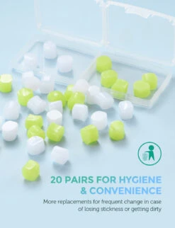 MPOW HP112A Swimming Earplugs 20 Pairs For Kids, Includes 2 Portable Case -MPOW SHOP MPHP112AG B7 V01 190806