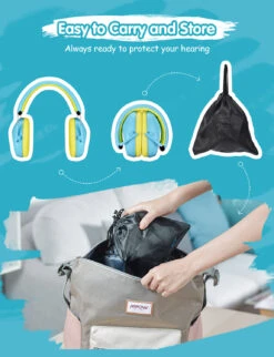 MPOW HP132A Kids Ear Protection Safety Ear Muffs, Adjustable, 26dB NRR -MPOW SHOP MPHP132AD B6 V01 200518