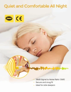 MPOW HP133A Ultra Soft Foam Earplugs, 60 Pairs, 38dB SNR -MPOW SHOP MPHP133AY B3 V01 1113