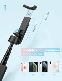 Mpow PA197A Selfie Stick Tripod With 360° Rotation, Bluetooth Remote Control -MPOW SHOP MPPA197AB 7