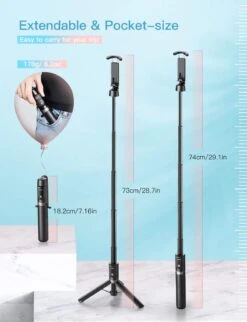 Mpow PA197A Selfie Stick Tripod With 360° Rotation, Bluetooth Remote Control -MPOW SHOP MPPA197AB 9