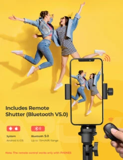 MPOW PA204A Universal Smartphone Tripod Adapter With Bluetooth Remote -MPOW SHOP MPPA204AB EN 04 20200527