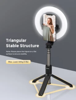 MPOW PA213A LED Ring Light With Selfie Tripod Stand & Phone Holder -MPOW SHOP MPPA213AB B6 V01 201008