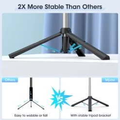 Mpow All In One Extendable Phone Tripod Stand With Bluetooth Remote,Stable Bracket 16 Mpow All In One Extendable Phone Tripod Stand With Bluetooth Remote,Stable Bracket -MPOW SHOP MPPA231AB EN A09 V01 210304