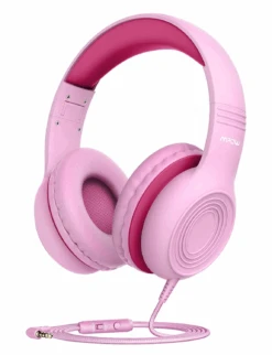 Mpow Kids Headphones With Microphone, Foldable Kids Headphones With Cord, Headphones Kids,85/94dB Volume Limit Kid Headphones With Stereo,Kids Headphones For School Girls Boys Toddler Airplane Tablet