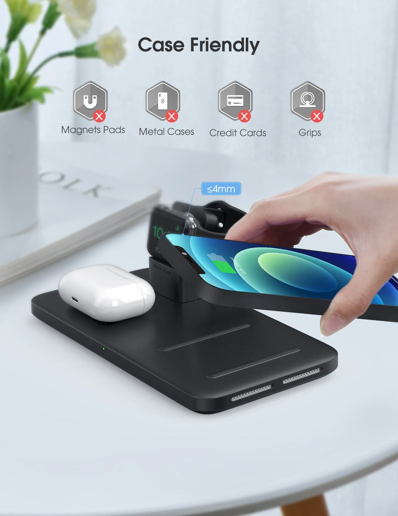 3 In 1 Wireless Charging Station(No Adapter) 10 3 In 1 Wireless Charging Station(No Adapter) - Image 8