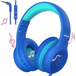 Kids Headphones For School Home Tablet Travel, Sharing Sounds Function, Foldable Wired Kids Headphones With Microphone -MPOW SHOP b58ce7b99582c961375527c3c6b27ebb