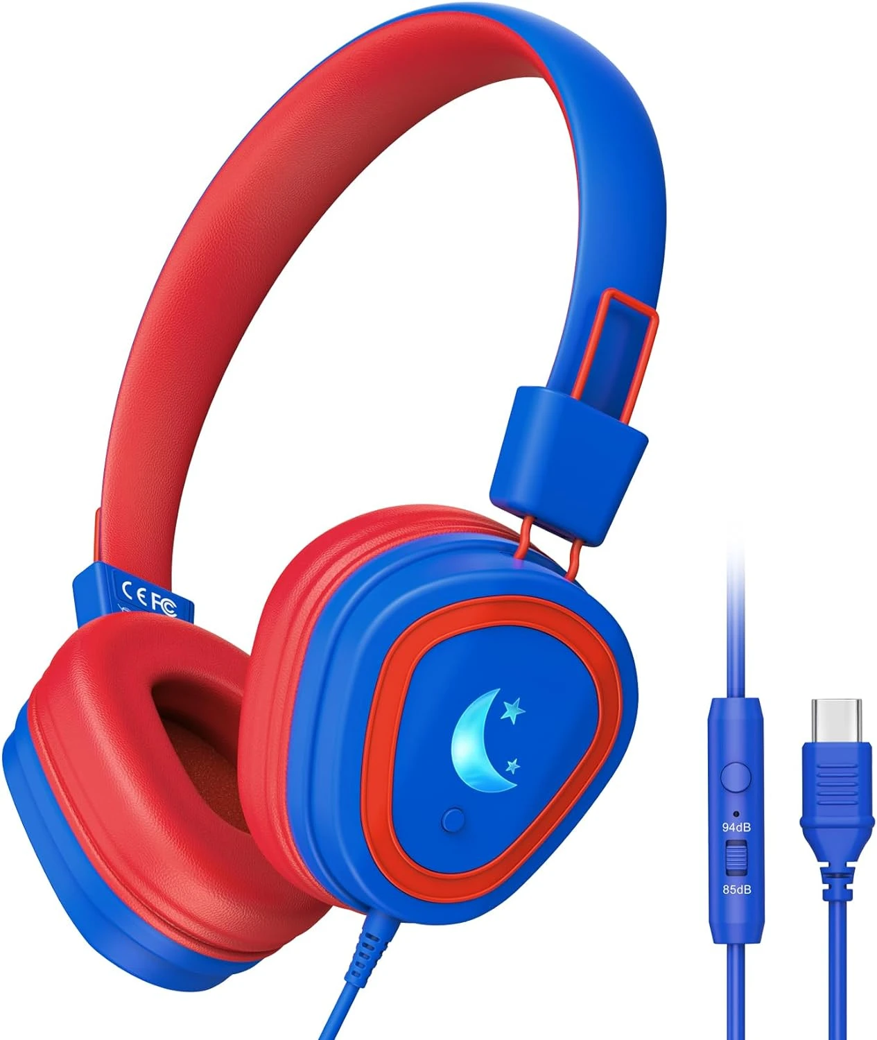 Mpow Kids Headphones With Microphone, USB-C Wired Kids Headphones With LED Light & Stereo, 85/94 DB Safe Volume Foldable Over-Ear Headphones For School Home Boys Girls Toddler Tablet 3 Mpow Kids Headphones With Microphone, USB-C Wired Kids Headphones With LED Light & Stereo, 85/94 DB Safe Volume Foldable Over-Ear Headphones For School Home Boys Girls Toddler Tablet
