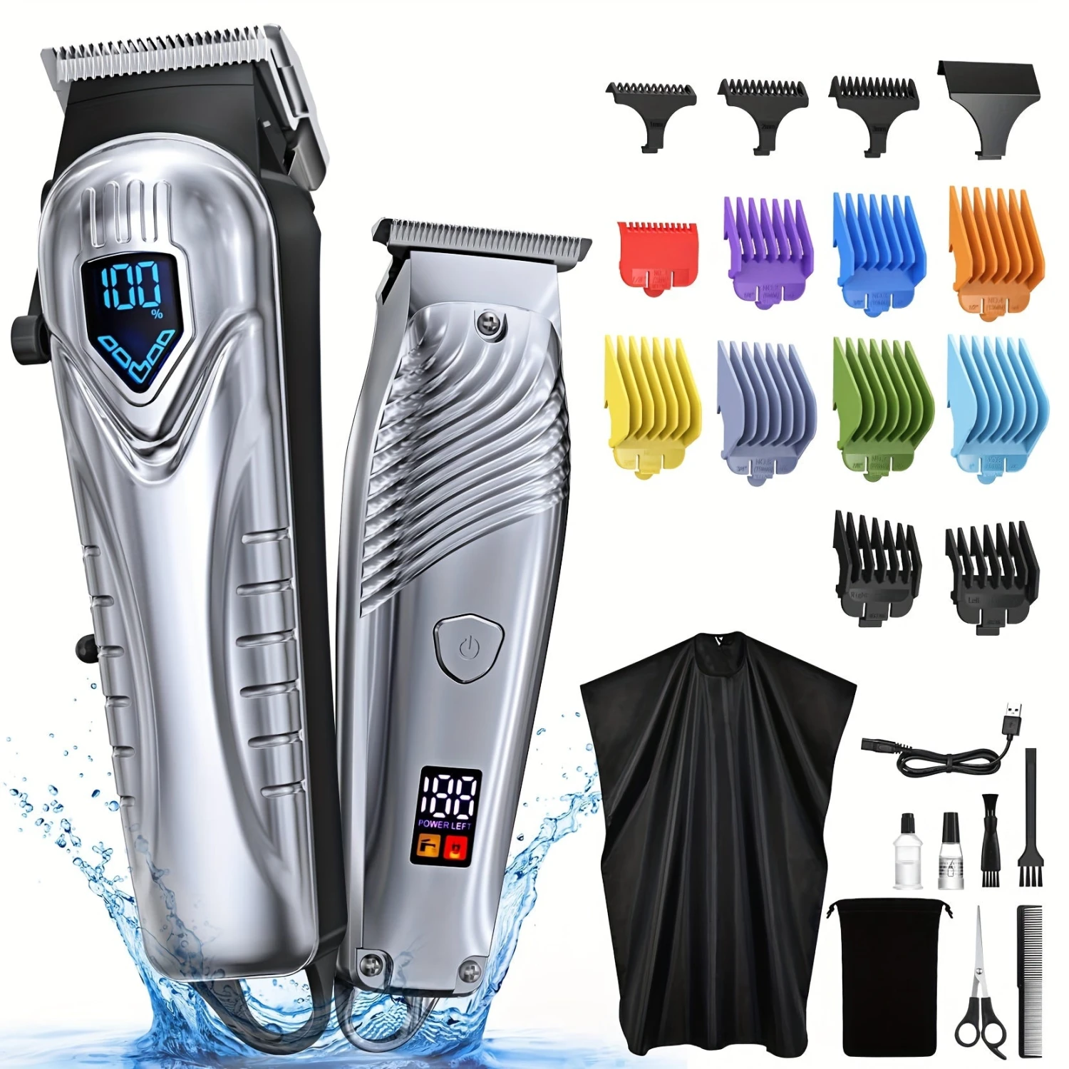 Mpow Hair Clipper Set Silver 3 Mpow Hair Clipper Set Silver