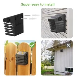 283AW Solar Fence Light White Light (4 Pack) -MPOW SHOP coldwhite4Pcs 04