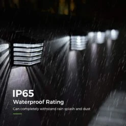 283AW Solar Fence Light White Light (4 Pack) -MPOW SHOP coldwhite4Pcs 05