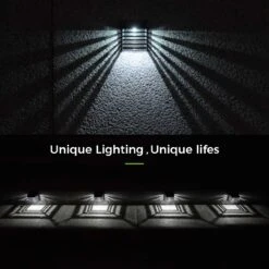 283AW Solar Fence Light White Light (4 Pack) -MPOW SHOP coldwhite4Pcs 06