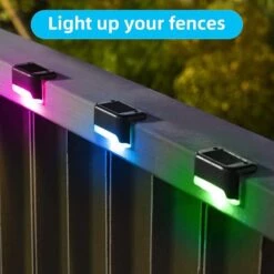 Garden Solar LED Deck Lights Path Patio Outdoor Pathway Stair Step Fence Lamp4 Pack